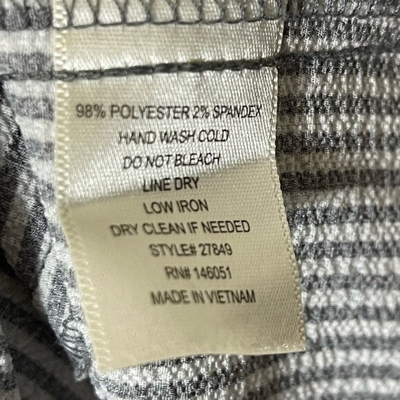 Monteau Size Medium Striped Ruffle Sleeve Blouse - Picture 5 of 10